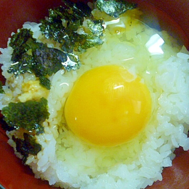 簡単♪朝ごはん♪焼き海苔とおろし生姜の卵かけご飯